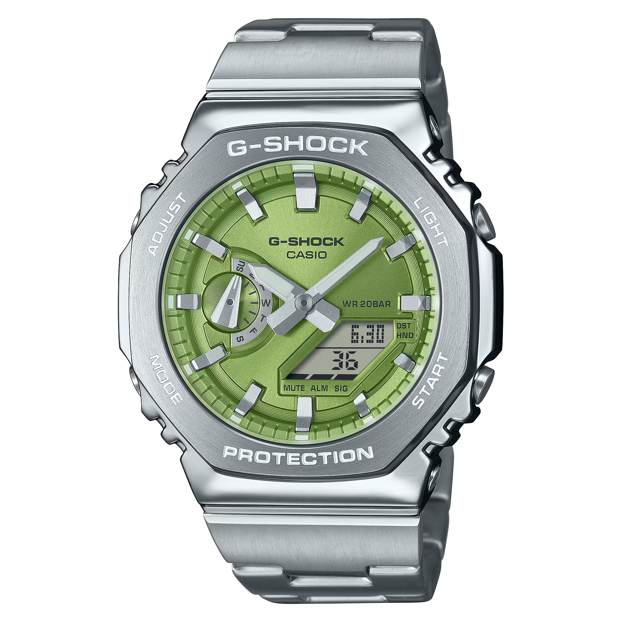 G-Shock GM2110D-3A GSTEEL 2100 Series Casioak Green Dial