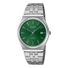 Casio Vintage MTPB145DC-3A Green Dial 1980's Retro Look Analog