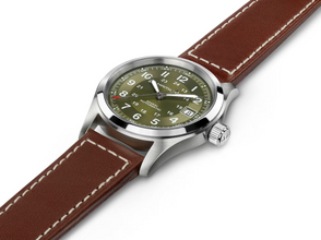 Hamilton H70455560 Khaki Field Auto Green Sunburst 38mm Leather Automatic