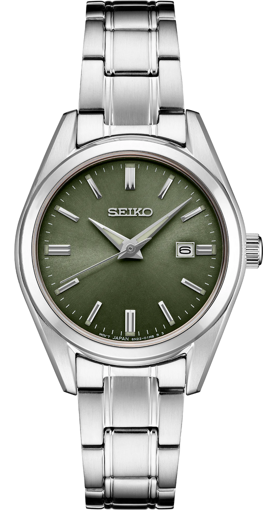 Seiko Essentials SUR533 Sunray Green Dial Quartz 30mm Stainless Steel