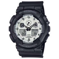 G-Shock GA100WD-1A High Contrast Black and White Ana-Digi 3 Eye