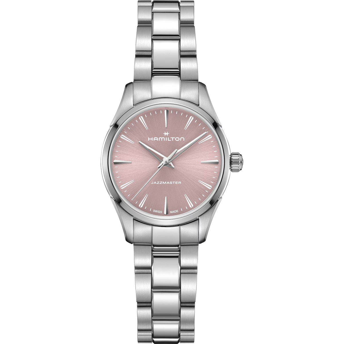 Pink Hamilton Hamilton H32301171 Jazzmaster Quartz 32mm Pink Dial Stainless Steel La ...