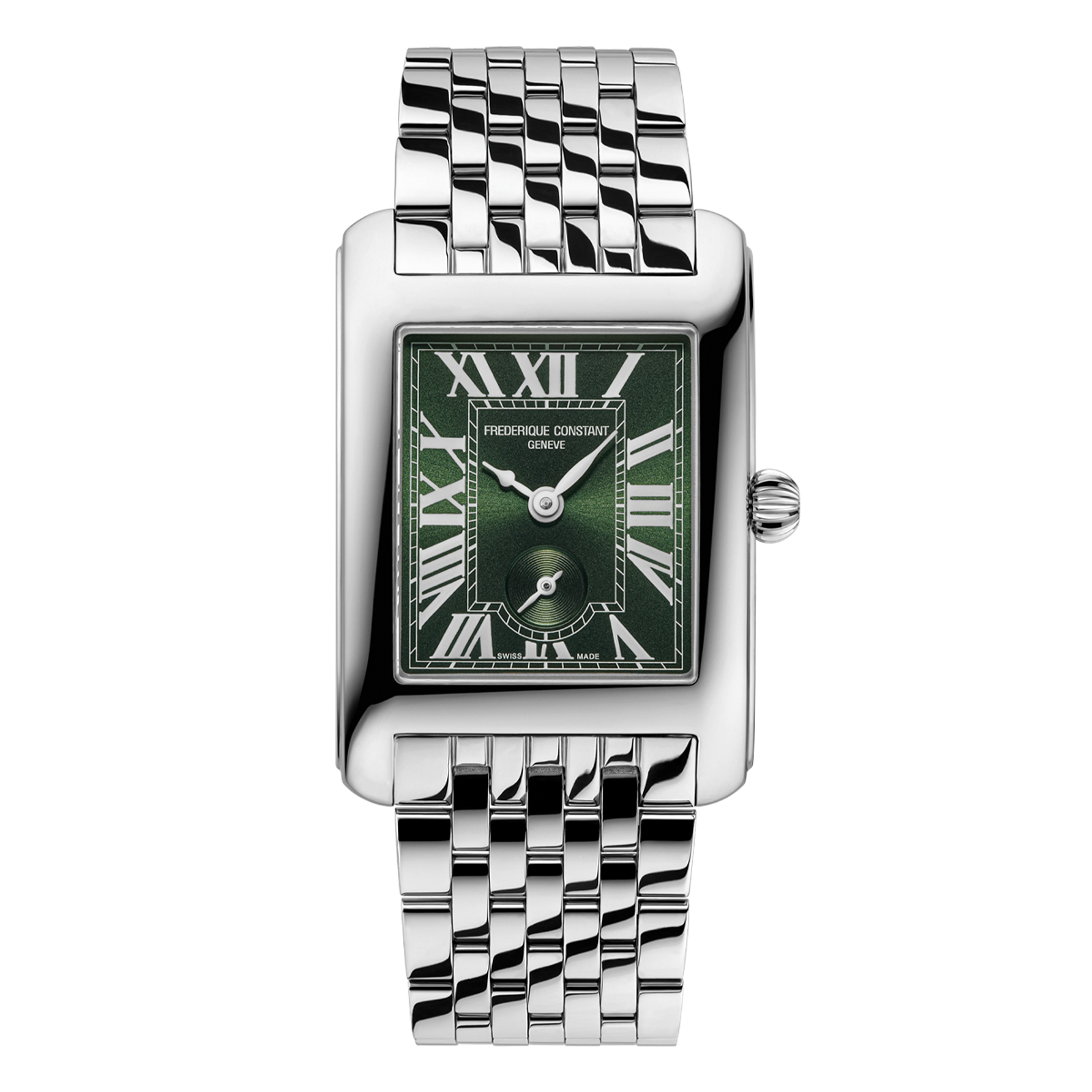 Frederique Constant FC-235GR2C6B Classics Carree Small Seconds Green Dial Ladies