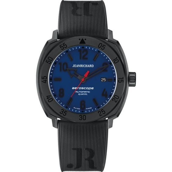 JeanRichard 60660-21B451-FK6A Aeroscope 3 Hand Blue Grained Dial // Pre-Owned