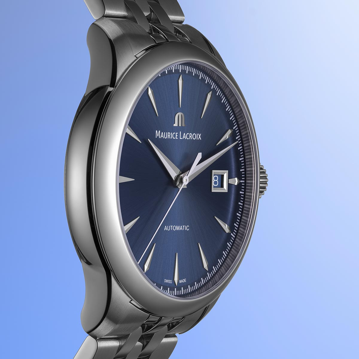 Maurice Lacroix 756008-SS002-430-1 1975 Automatic 40mm Blue Dial