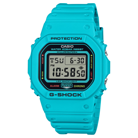 G-Shock DW5600EP-2 Digital High Energy Vibrant Blue Square