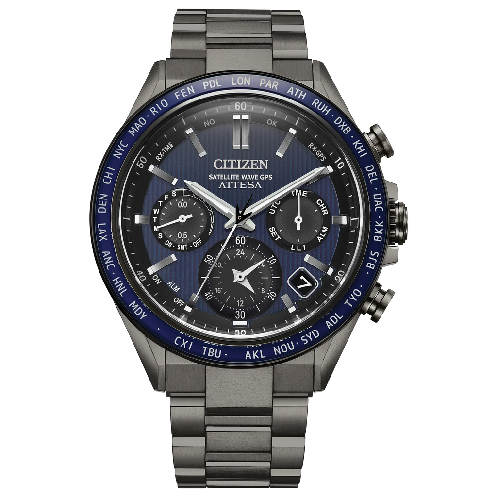 Citizen CC4059-64L Attesa Blue Dial Super Titanium GPS Solar