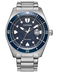 Citizen AW1886-59L Terra Force Eco-Drive Blue Textured Dial