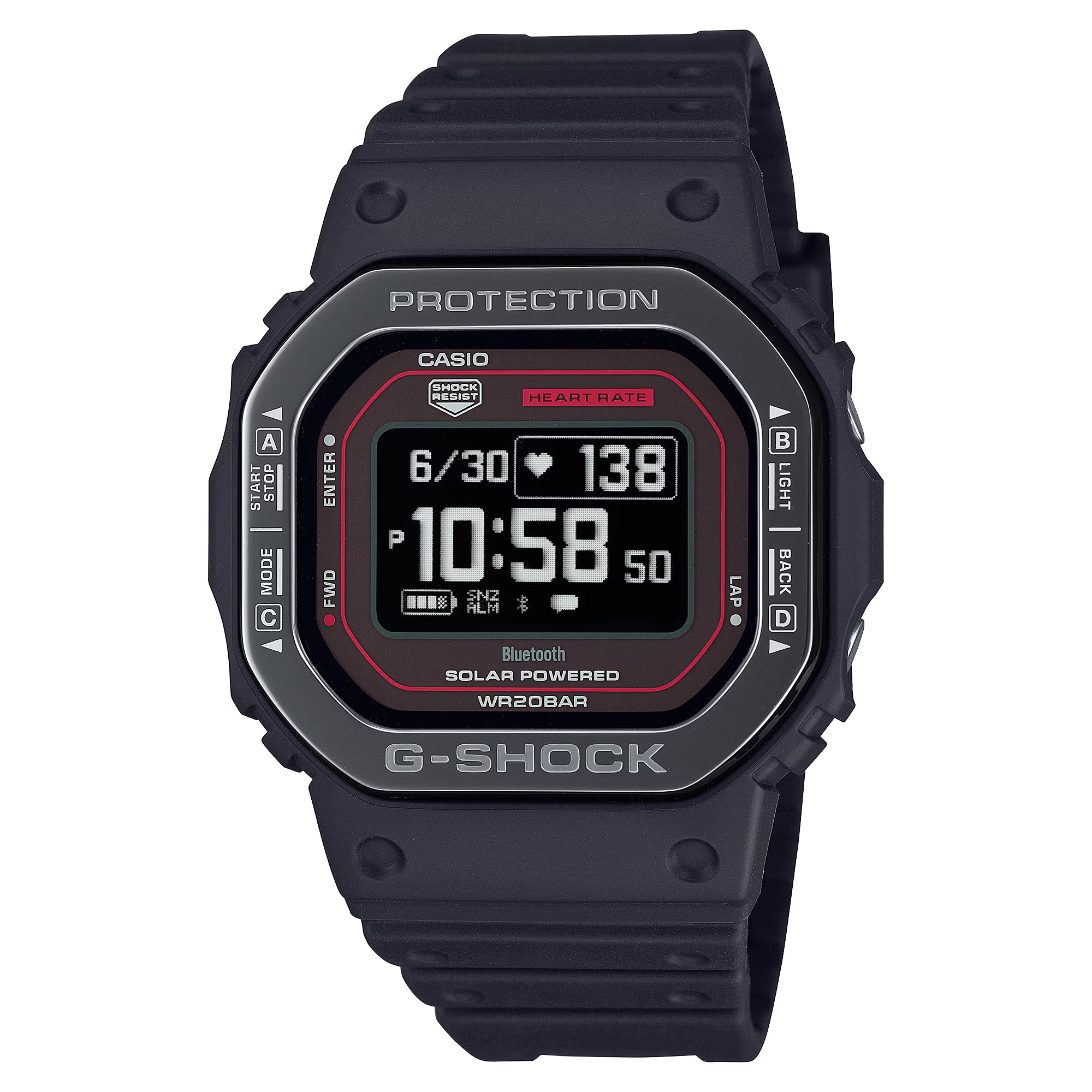 G-Shock DWH5600MB-1A4 G-Squad Heart Rate Monitor Black Red