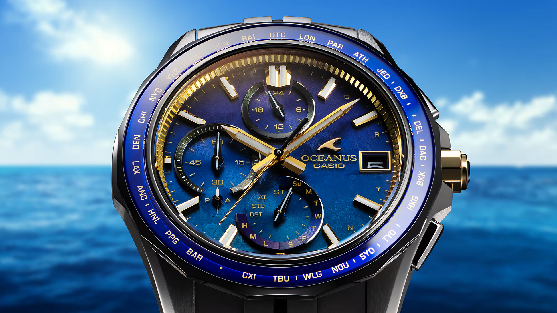 Casio Oceanus OCWS7000SS-2A 50th Anniversary Manta Sky and Sea Casio Oceanus OCWS7000SS-2A 50th Anniversary Manta Sky and Sea