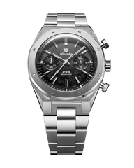 Nivada Grenchen 68002Q77 F77 Chrono Mecaquartz Carbon 38mm Black