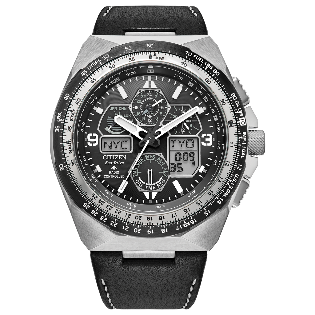 Citizen JY8149-05E Promaster Skyhawk A-T Leather Black Dial // Pre-Owned