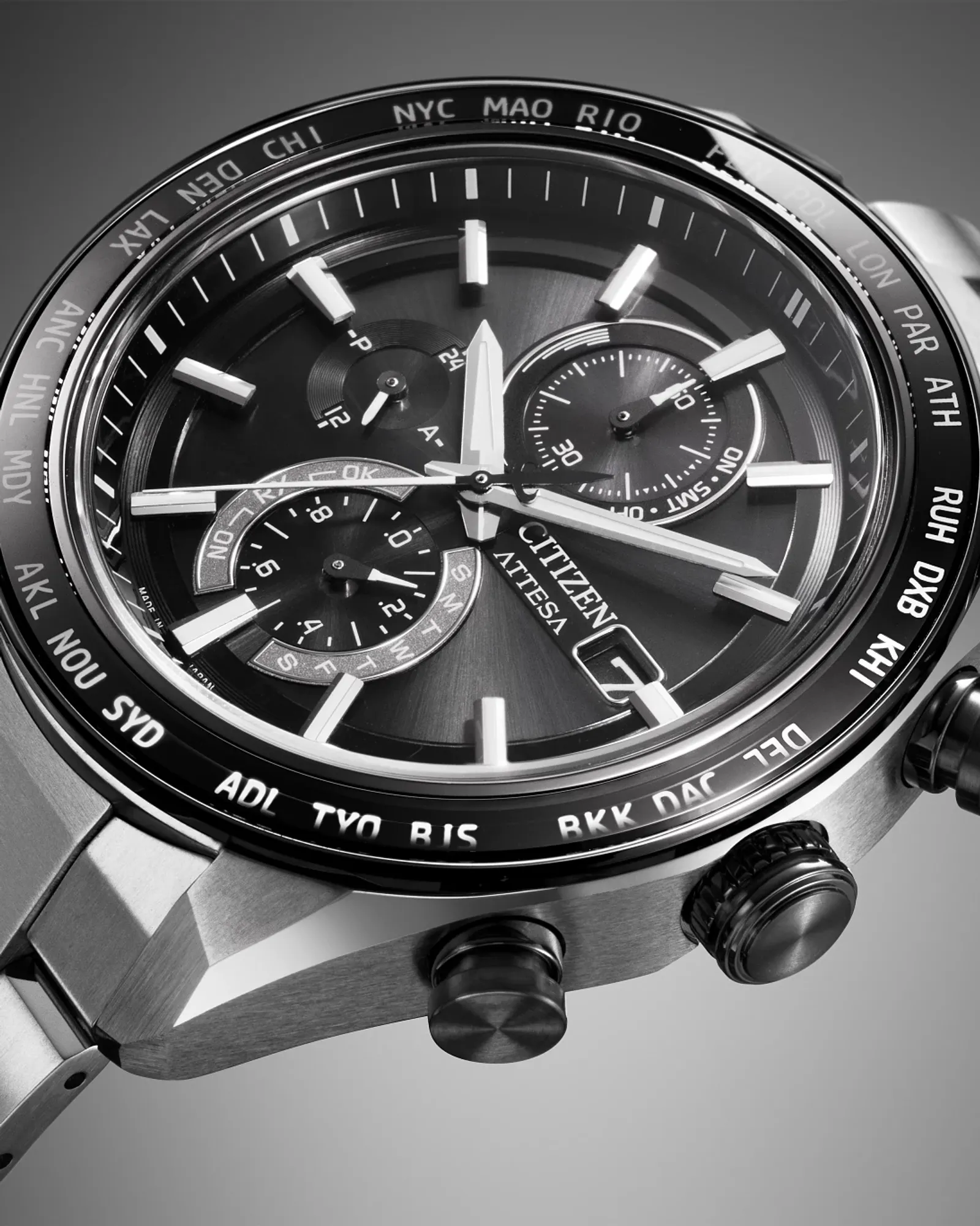 Citizen AT8295-56E Attesa Super Titanium Atomic Timekeeping Gray