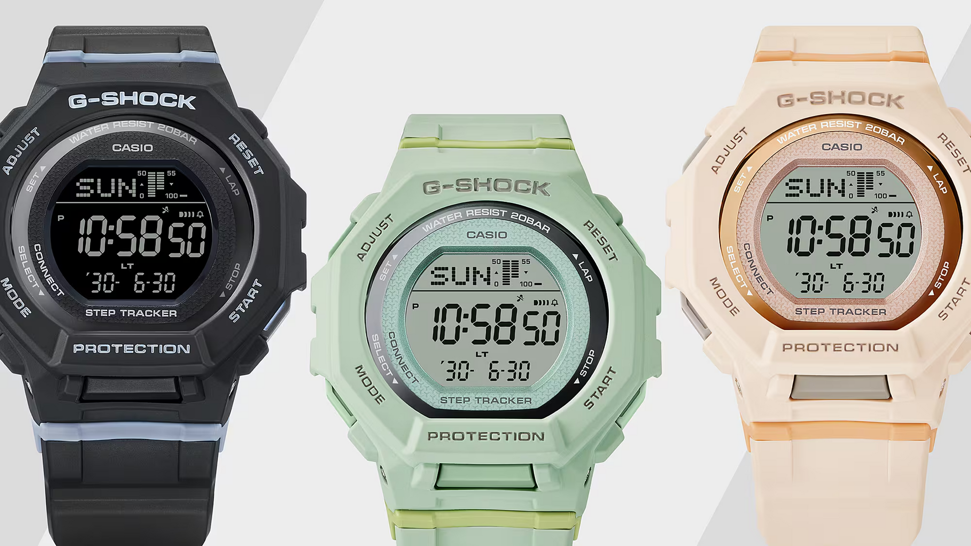 G-Shock GMDB300-4 Digital Step Tracker Ladies Pastel Pink G-Shock GMDB300-4 Digital Step Tracker Ladies Pastel Pink