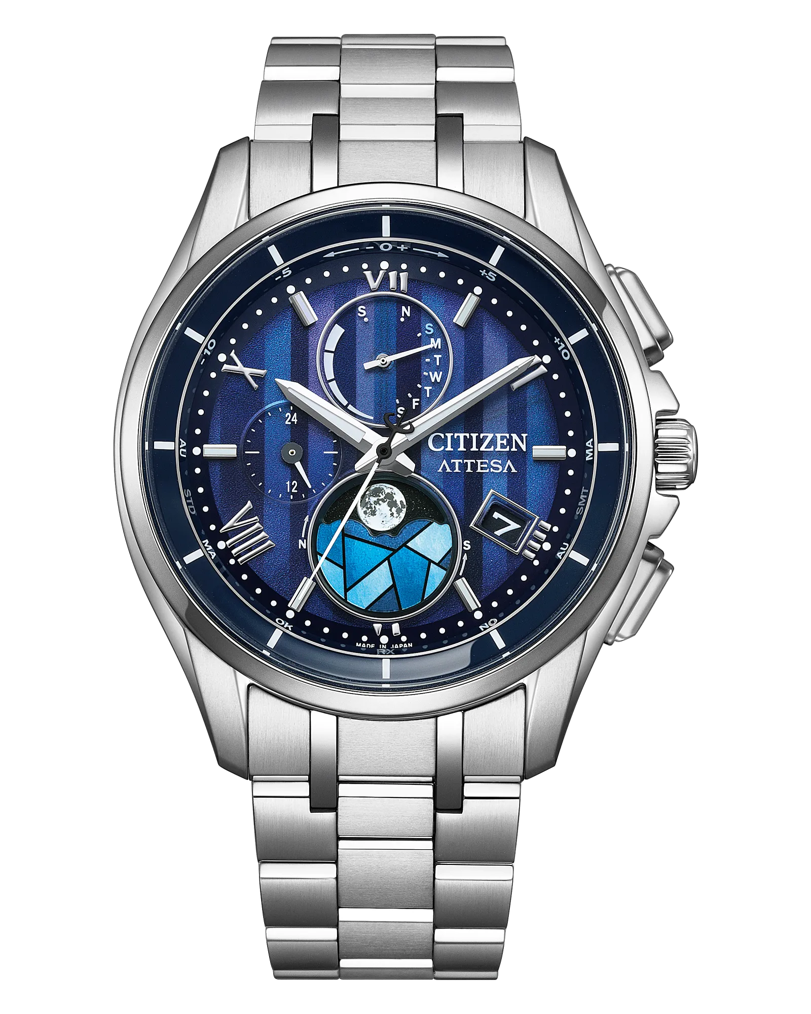 Citizen BY1000-51L Attesa Stained Glass Atomic Timekeeping Moonphase Eco-Drive