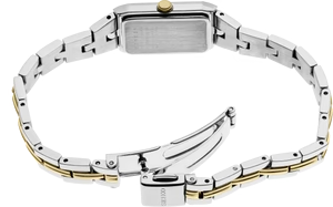 Seiko Essentials SWR046 Elegant Black Dial Two Tone Ladies Quartz