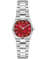 Bulova 96L354 Super Seville Mini Red Mother of Pearl Ladies Quartz