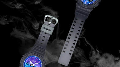 G-Shock GA100FL-1A Flames of Color Blue Dial Ana-Digi