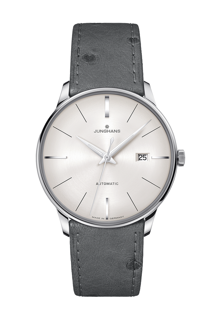 Junghans 27/4416.02 Meister Automatic Silver Dial Ostrich Strap