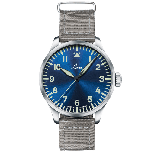 Laco 862100.2 Pilot Watches Basic Augsburg Blaue Stunde 42mm Nylon Strap