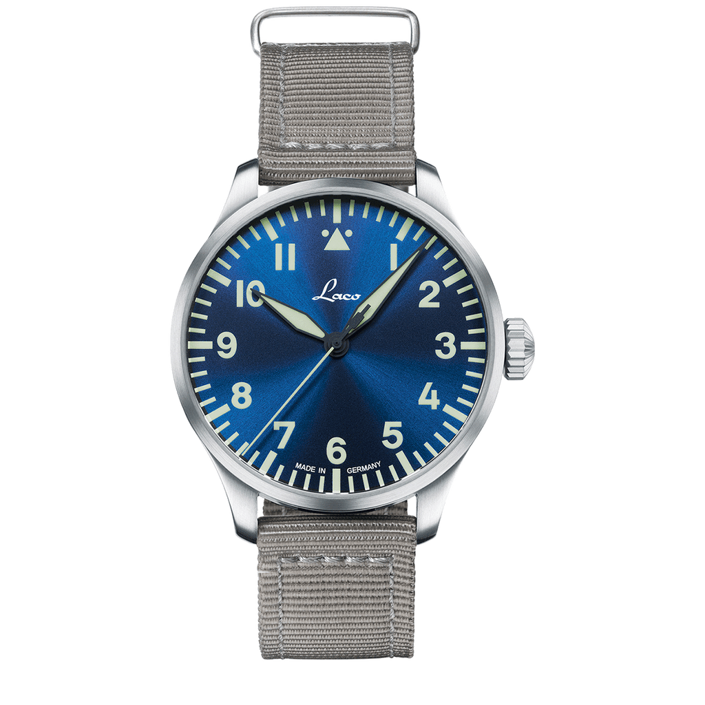 Laco 862100.2 Pilot Watches Basic Augsburg Blaue Stunde 42mm Nylon Strap