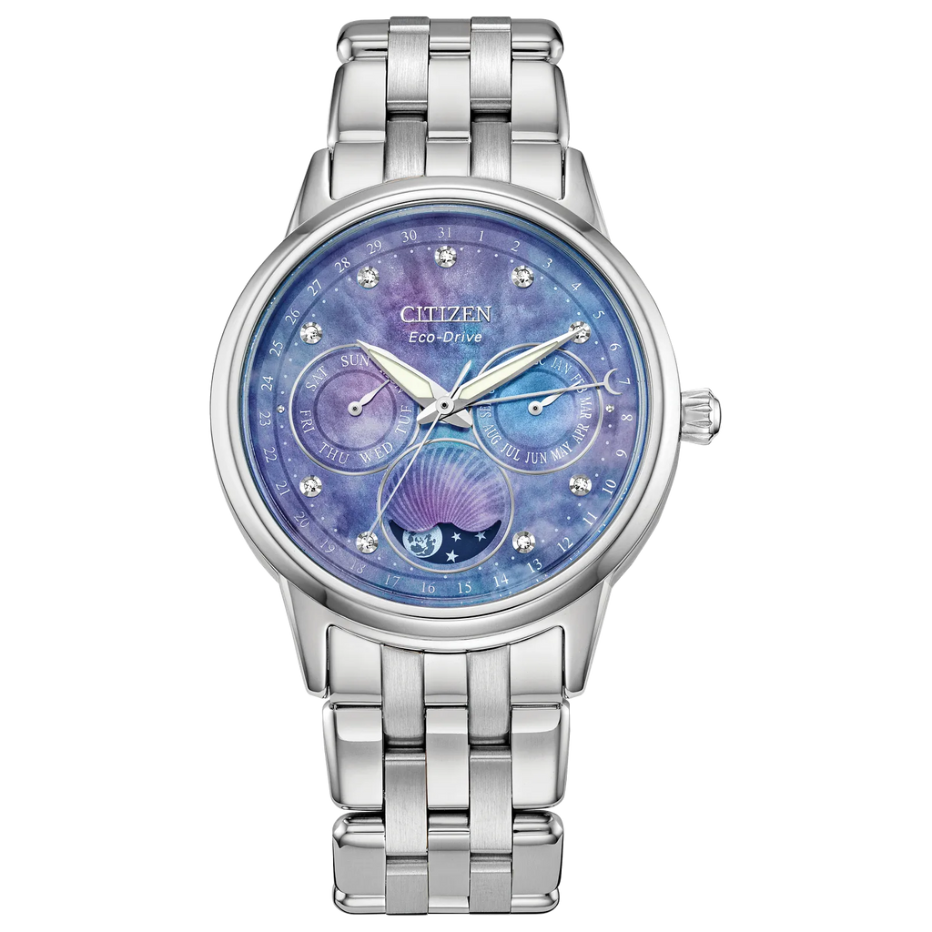 Citizen FD0000-52N Calendrier Blue Mother of Pearl Moonphase Ladies Eco-Drive