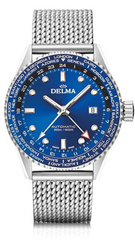Delma 41801.710.6.041 Cayman Worldtimer Auto Blue Dial 42mm Stainless