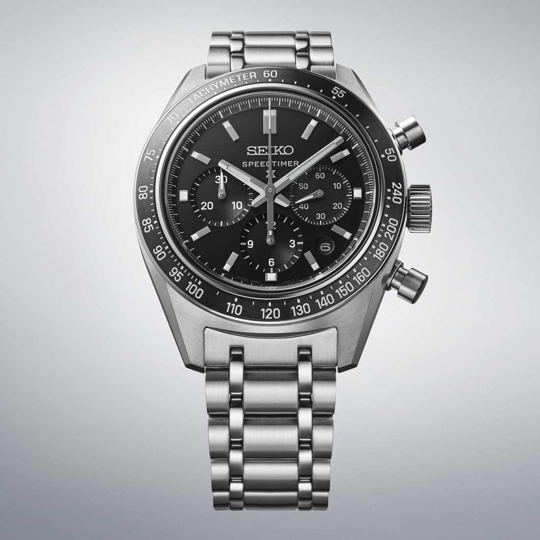 Pr 2913 Seiko Prospex SRQ055 Speedtimer Automatic Chronograph Black Dial // Pr ...
