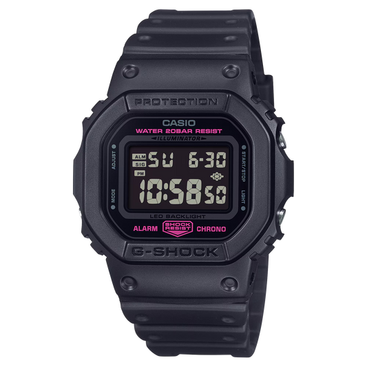 G-Shock DW5600PK-1 Breast Cancer Awareness Black Square Digital
