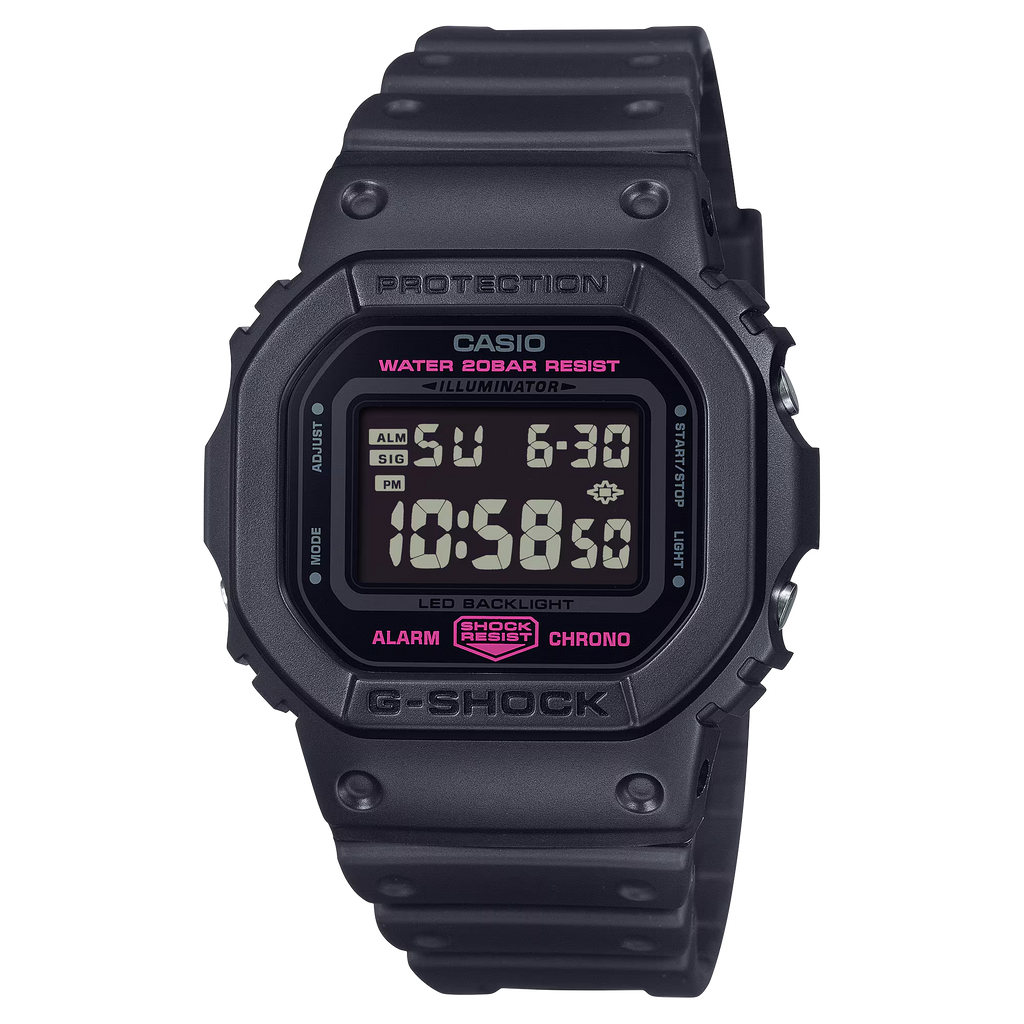 G-Shock DW5600PK-1 Breast Cancer Awareness Black Square Digital