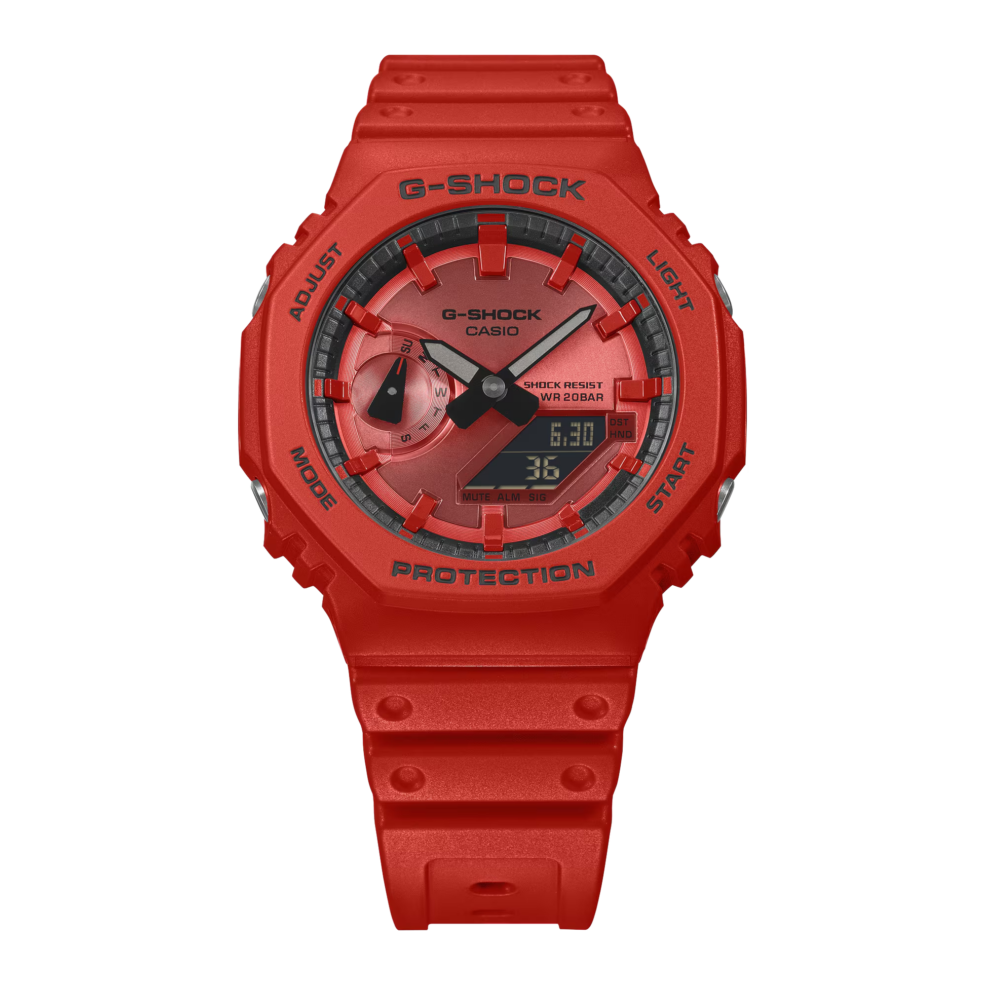 B'z×G-SHOCK レッド G-Shock GA2100RRB-4A Vivid Red Bright Toughness Octagonal Ana-Digi