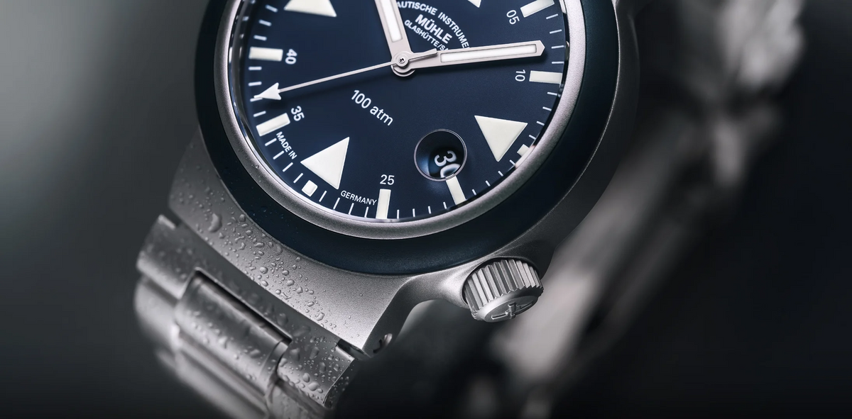 Muhle Glashutte M1-41-02-MB-II S.A.R. Rescue-Timer Nautical Blue Automatic Bracelet