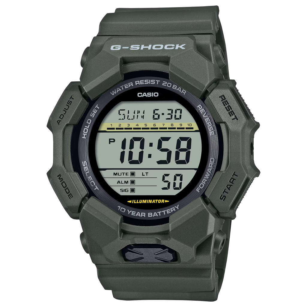 G-Shock GD010-3 Digital 10 Year High Brightness Green Resin