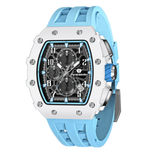 Tsar Bomba TB8204B-02 Elemental Bioceramic Date White Blue Accents Quartz
