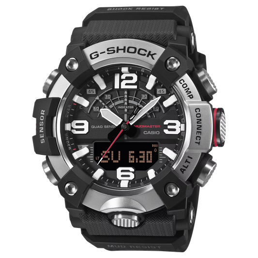 G-Shock GGB100XM-1A Master of G Mudmaster Metal Bezel Quad Sensor Carbon Silver