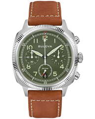 Bulova 96B482 Military VWI Special Edition Green Dial 262kHz Chronograph