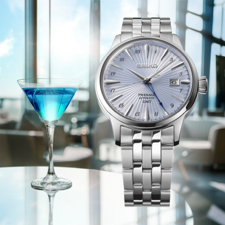 Seiko Presage SSK037 Skydiving Cocktail Time GMT Automatic