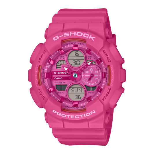 G-Shock GMAS140PP-4A Powerfully Pink Vivid Colors Ladies Ana-Digi