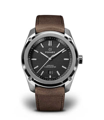 Formex 0333.1.6621.722 Essence ThirtyNine Automatic Chronometer Black 39mm Brown Strap