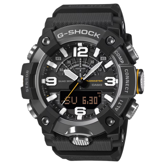 G-Shock GGB100XMB-1A Master of G Mudmaster Gunmetal Bezel Quad Sensor Carbon Black