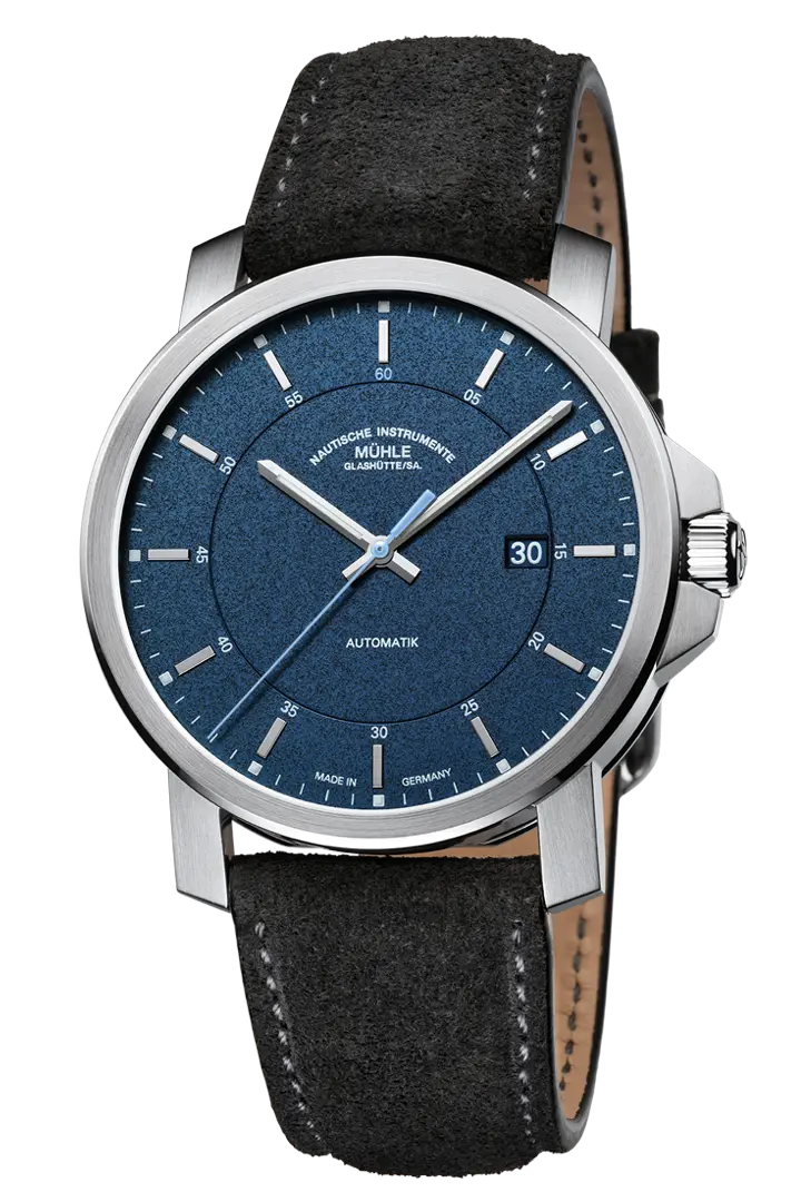Muhle Glashutte M1-25-72-LB-V 29er Casual Navy Blue Leather Strap Automatic