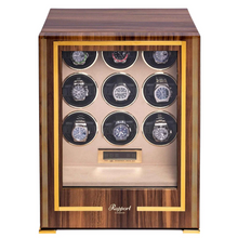 Rapport W309 Paramount Nine Watch Winder Fingerprint Access Walnut Finish