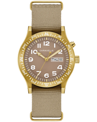 Bulova 44C113 Caravelle Field Light Up 38mm Gold Tone