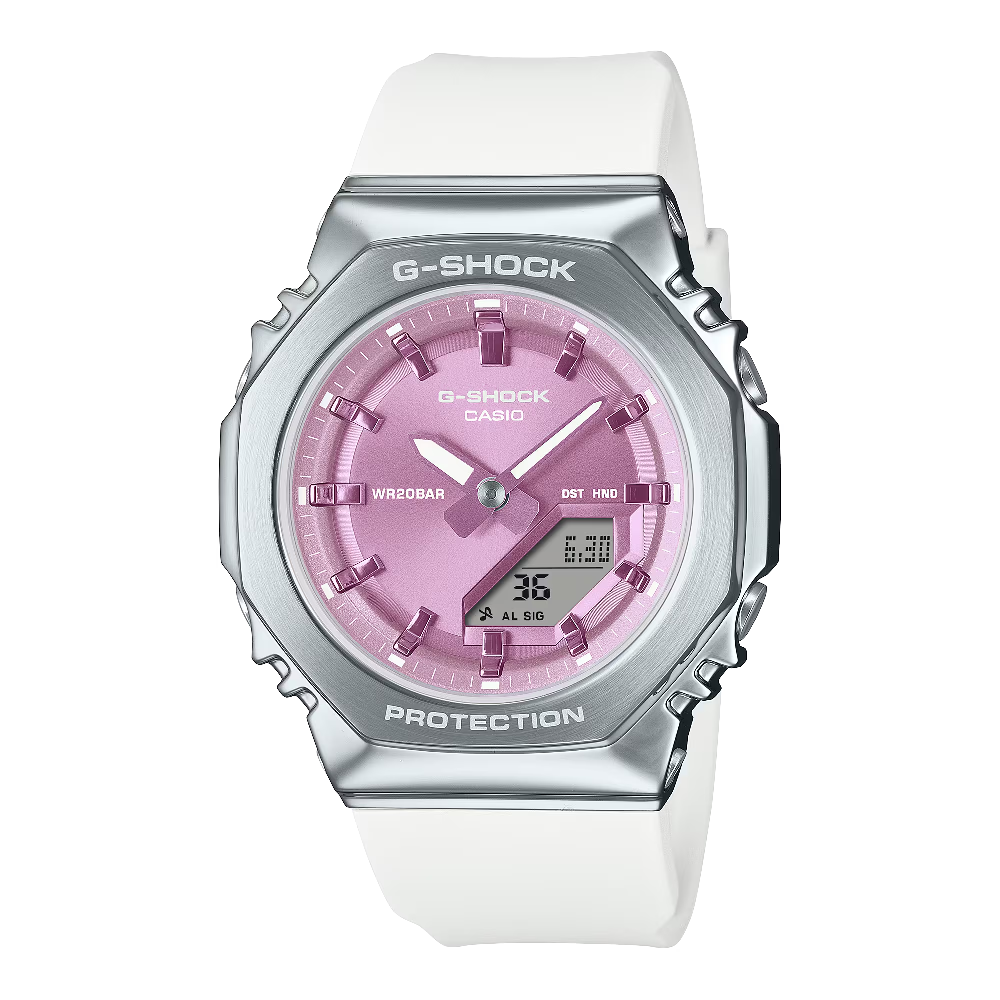 G-Shock GMS2110-7A6 Analog-Digital Octagon Metal Gleam Pink Ladies