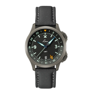 Laco 862187 Frankfurt 40 GMT Schwarz Pilot Watches Special Models Automatic