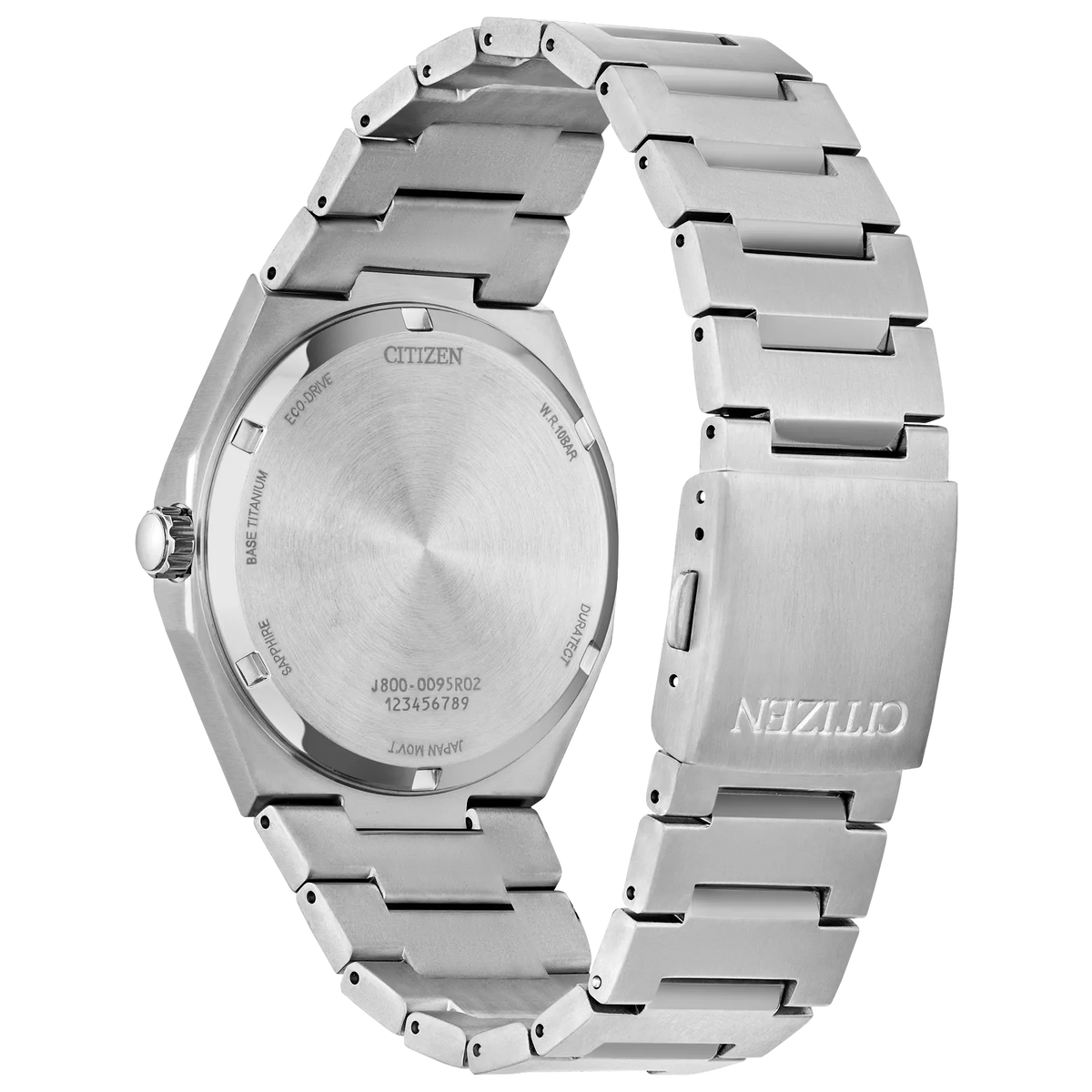 Citizen AW0130-85L Zenshin Three-Hand Super Titanium Blue Textured Dial Eco-Drive