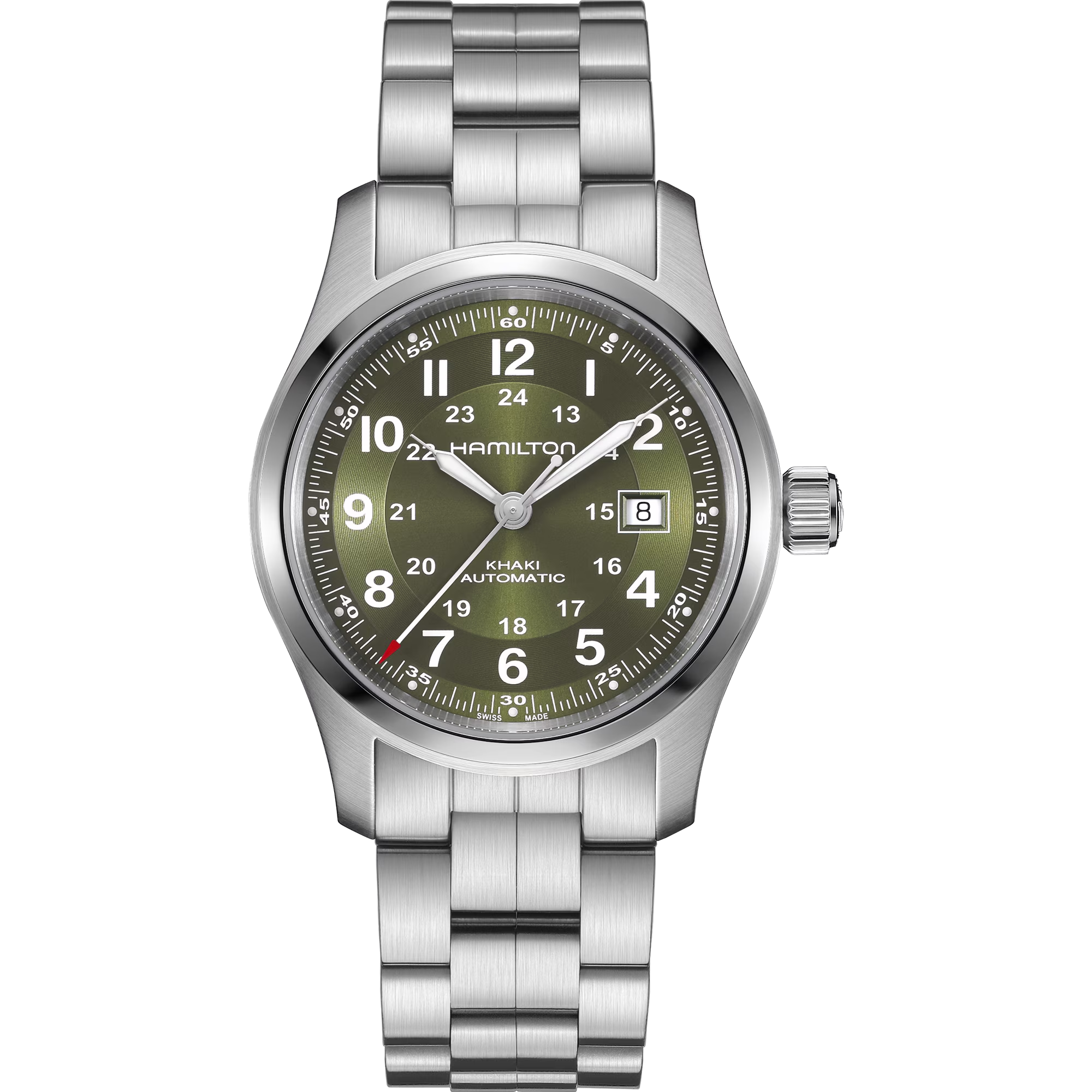 Hamilton H70605160 Khaki Field Automatic 42mm Olive Green Sunburst Stainless Steel
