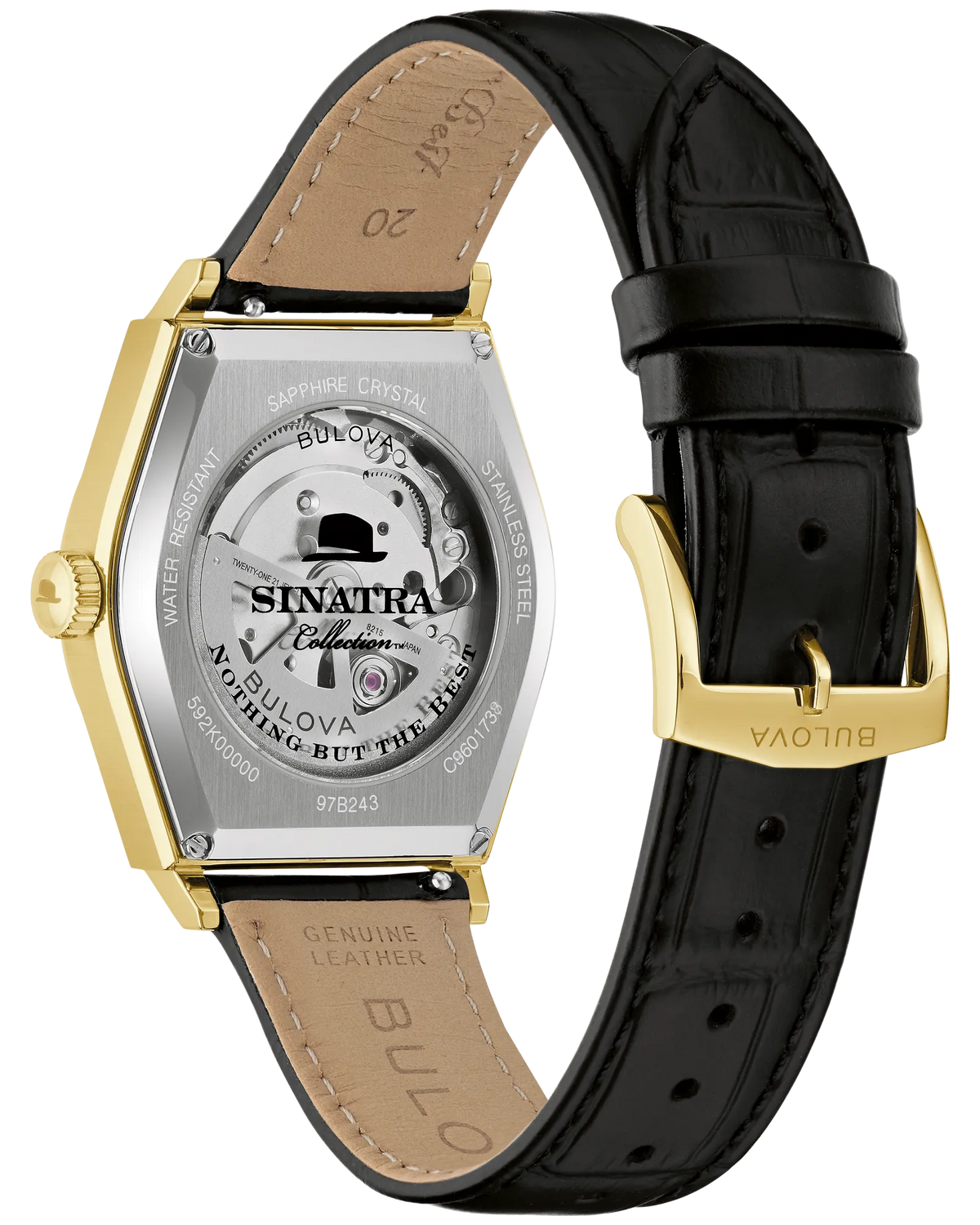 Bulova 97B243 Frank Sinatra Nothing But The Best Gold Tone Automatic