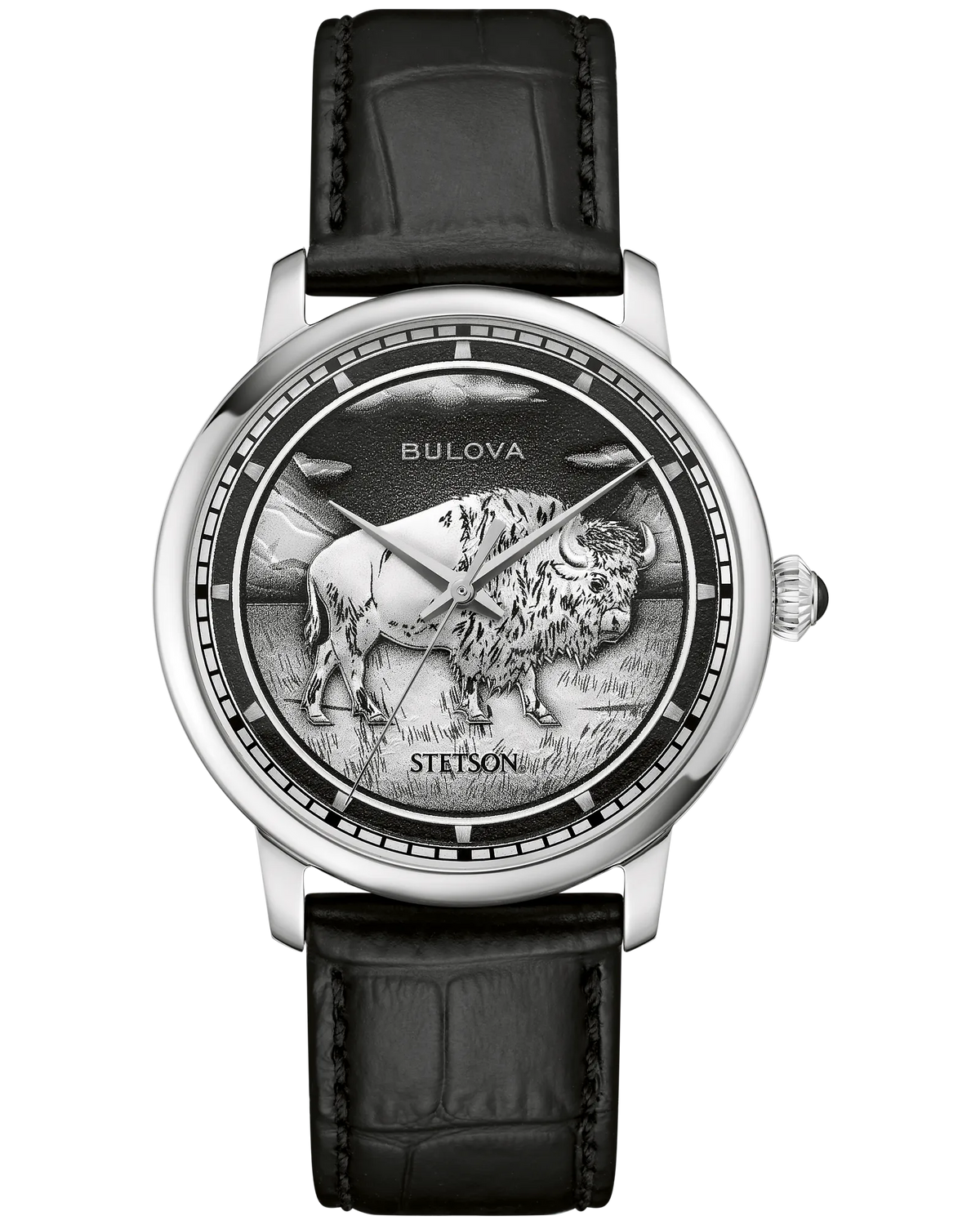 Bulova 96A333 Stetson Bison Silver 160th Anniversary Dial Automatic