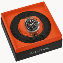 Bulova 98B427 Racer Chronograph Black Dial Orange Accents